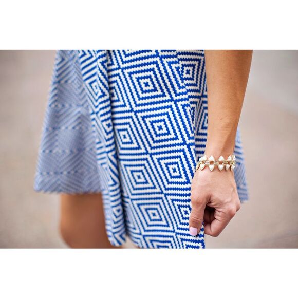 Alice & Olivia Jacquard Skirt Blue as worn by Taylor Swift Size 4 - Picture 4 of 10